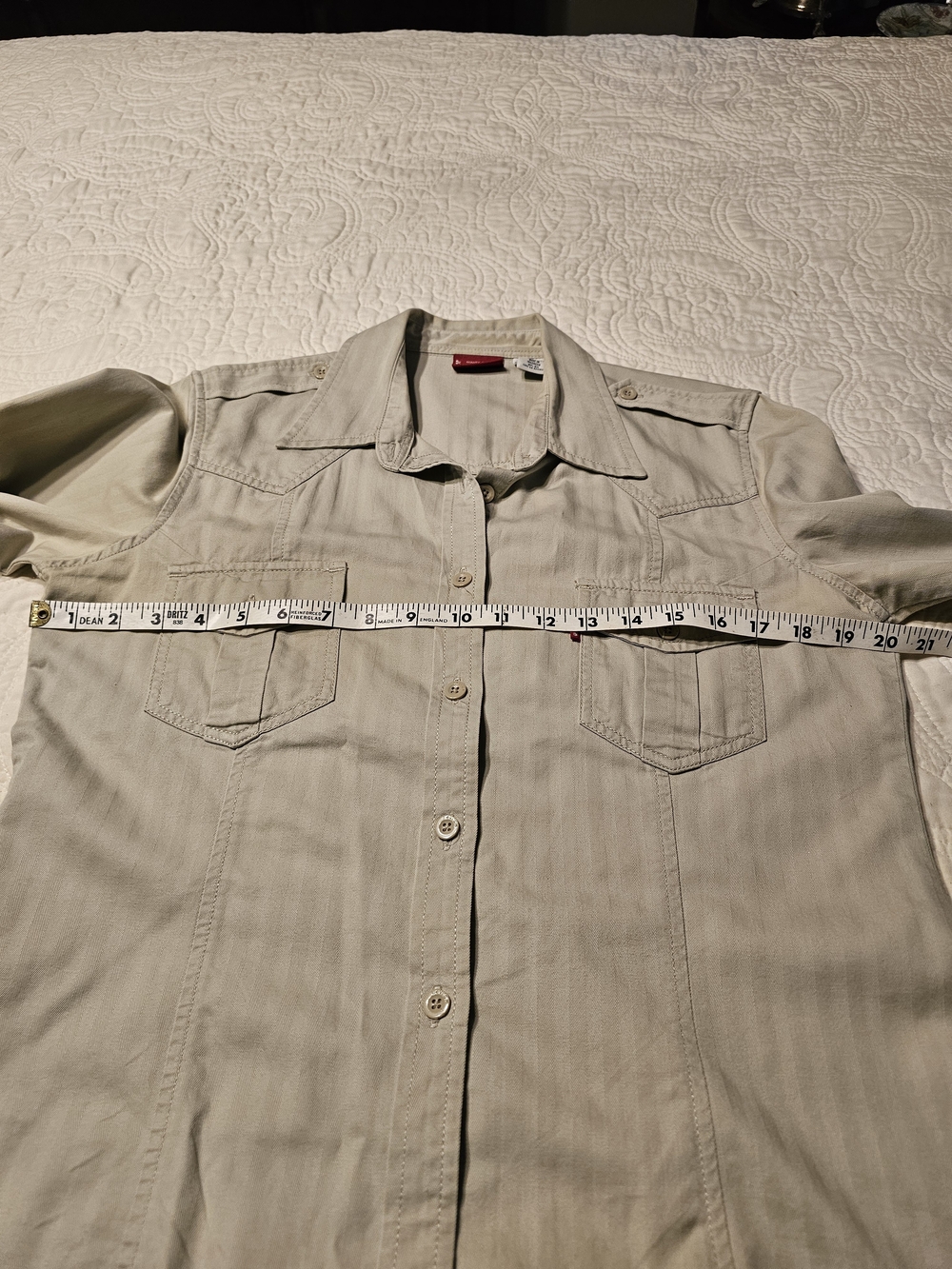 Levi's Light Beige Button-Front Women's Blouse